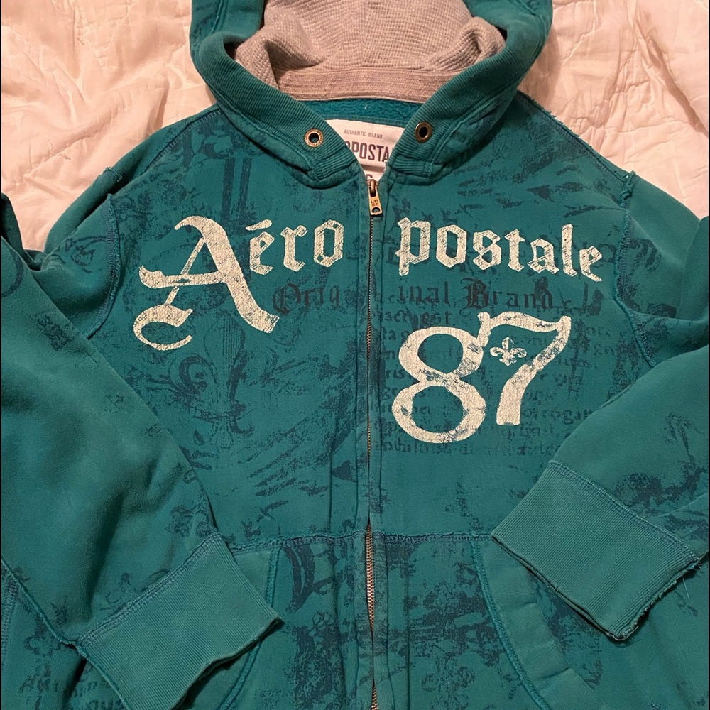 Aēropostale hooded zip up sweatshirt